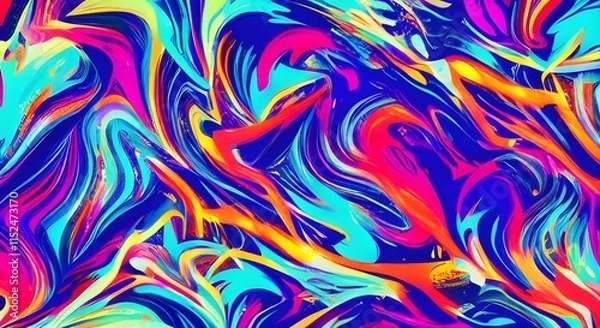Fototapeta Modern, Bold Abstract Art with Vibrant Energy and Dynamic Color | 090