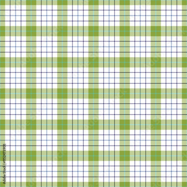 Fototapeta Summer Plaid Check Seamless Pattern - Cute plaid check repeating pattern design