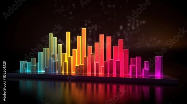 Fototapeta Abstract Colorful Neon Bars