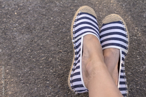 Obraz espadrilles and legs