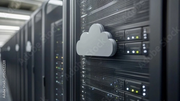 Fototapeta Cloud Computing Server Room Data Center Infrastructure