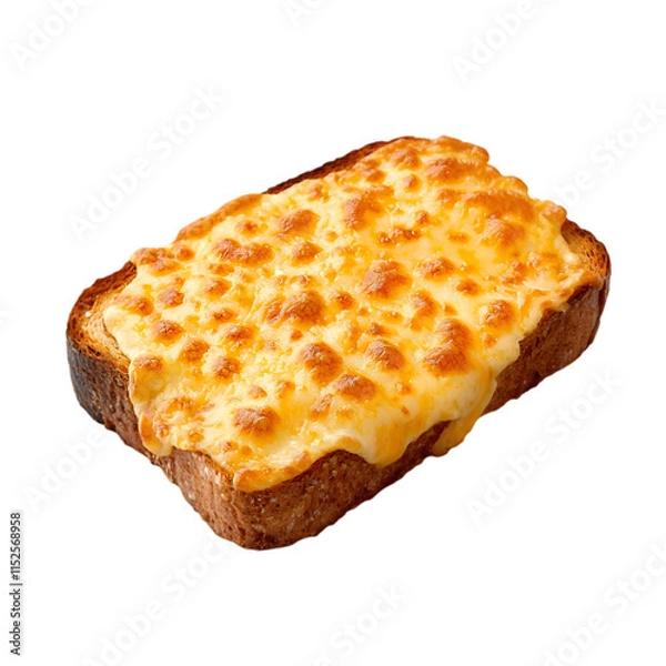 Fototapeta Mouthwatering melted cheese on crispy toasted bread ready to be enjoyed, perfect for a snack or comfort food at any time of the day