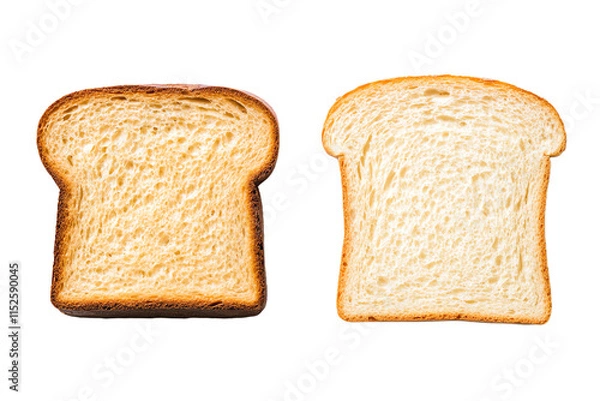 Fototapeta Two Different Bread Next to Each Other with Some Space Between O PNG