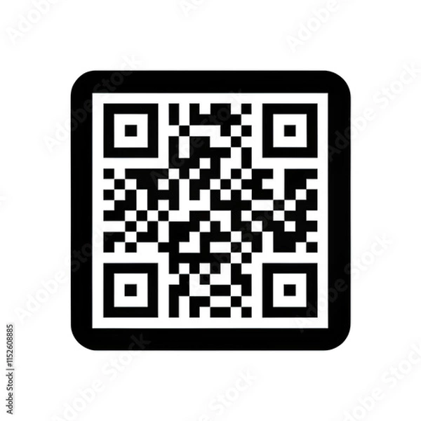 Fototapeta Abstract barcode design featuring a QR code suitable for use in artistic creations digital projects and print media across different contexts