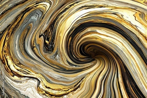 Fototapeta A swirl of gold and brown colors