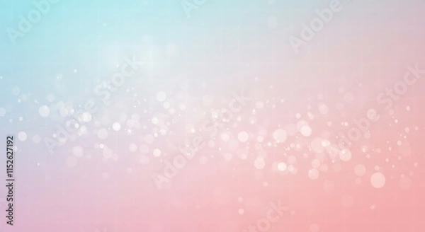 Obraz Pastel Dreamscape: Soft, ethereal bokeh lights dance across a delicate gradient of pink and blue, creating a dreamy, romantic atmosphere. Perfect for backgrounds, presentations.