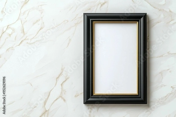 Obraz A black frame with a white background