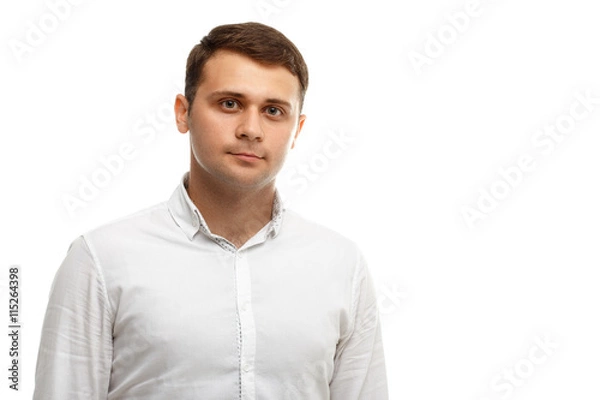 Obraz Handsome businessman wearing white shirt