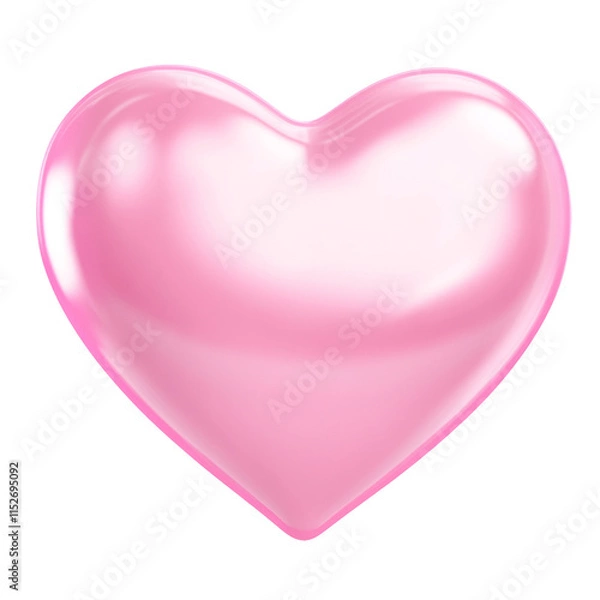 Obraz Pink heart png 3D element, transparent background