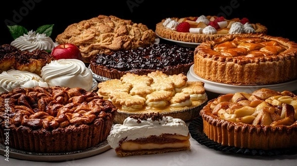 Fototapeta Assorted Delicious Desserts on Display