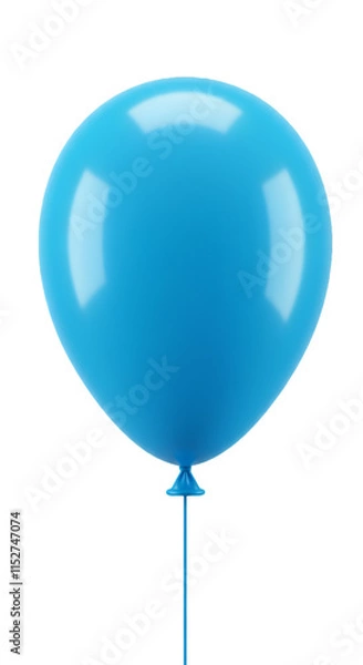 Fototapeta blue balloon isolated on transparent background