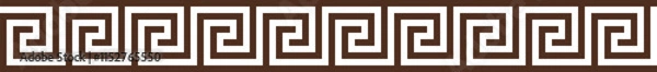 Fototapeta Greek key seamless border pattern collection. Decorative ancient meander, Greece ornament with repeated geometric motifs. Vector EPS10.