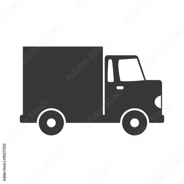 Fototapeta Delivery and Shipping concept represented by truck icon. isolated and flat illustration 