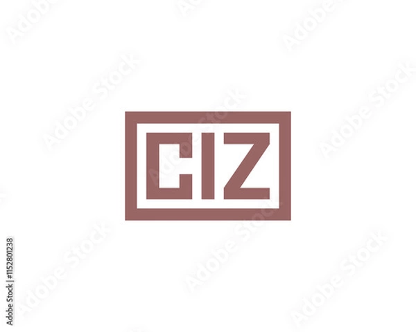 Fototapeta CIZ logo design vector template. CIZ