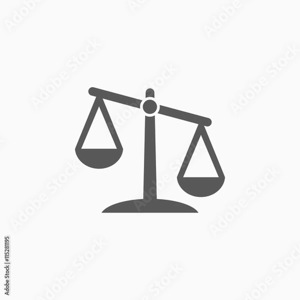 Obraz ikona wagi sprawiedliwości