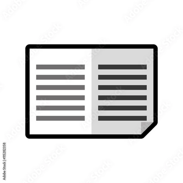 Fototapeta Reading and learning concept represented by book icon. isolated and flat illustration 