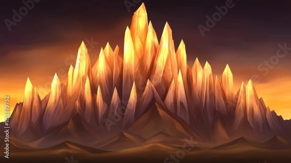 Obraz Crystal Mountain Majesty at Sunset Glow