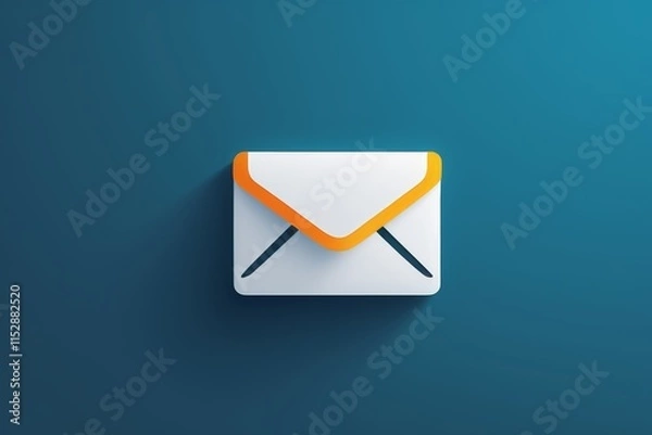 Fototapeta an email envelope icon on a blue background