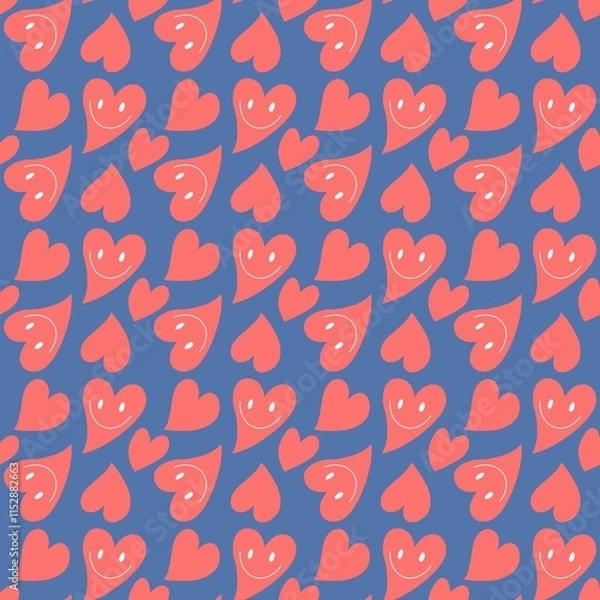 Fototapeta heart shaped pattern For gifts, backgrounds, paper, cloth
