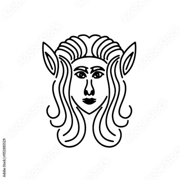 Fototapeta Stylish black-and-white vector icon with a unique and creative design. Perfect for logos, branding, web design, and digital projects