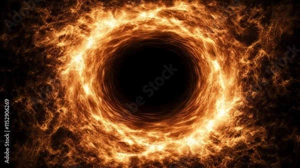 Fototapeta Fiery Vortex Cosmic Inferno Tunnel of Light and Energy