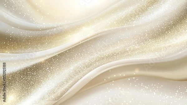 Fototapeta A white background with a gold and silver swirl pattern