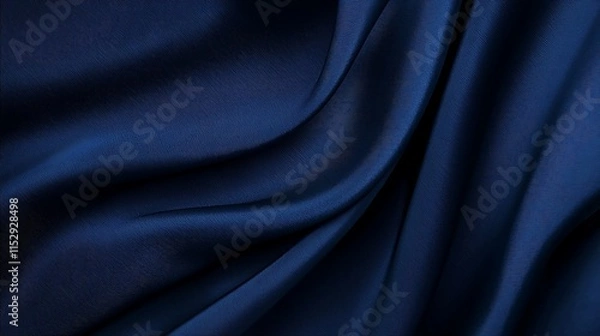Fototapeta A blue fabric with a pattern of waves