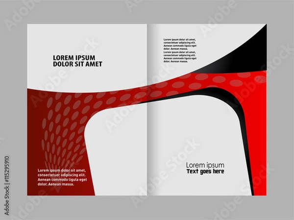 Obraz Brochure design two pages a4 template. Vector illustration
