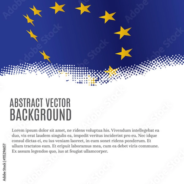 Fototapeta Vector background with European Union flag and copy space