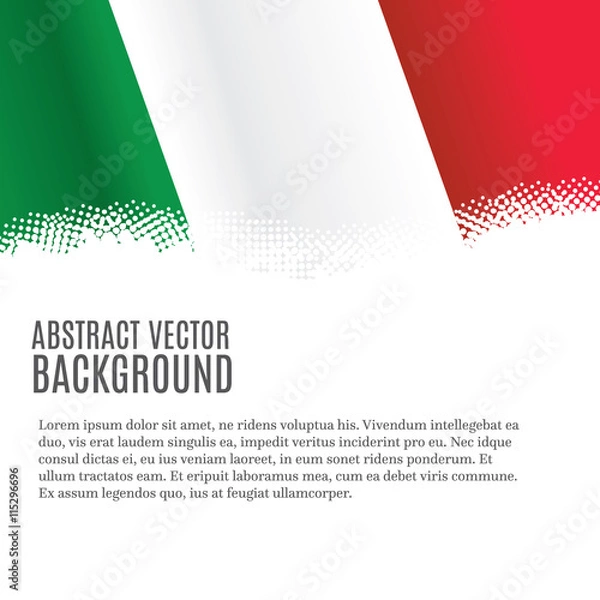 Obraz Vector background with Italian flag and copy space