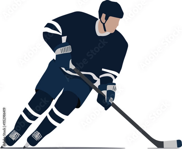 Obraz Vector illustration of an ice hockey player
