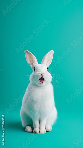 Obraz Playful White Rabbit Portrait
