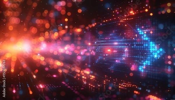 Fototapeta abstract background with glowing lights