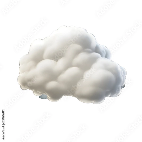 Obraz a white cloud on a white background