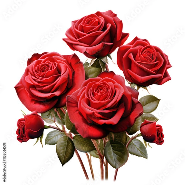 Fototapeta a group of red roses
