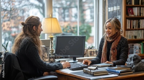 Obraz Professors Engaging in One-on-One Office Hours