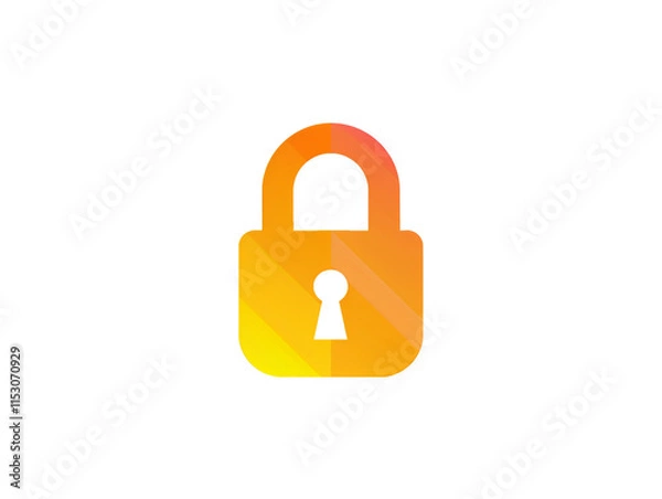 Obraz a yellow and orange lock