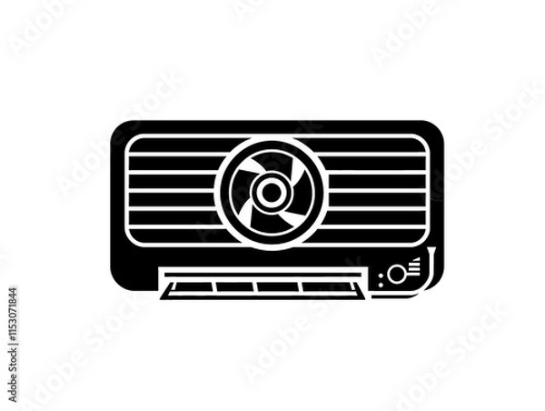 Obraz a blue and white logo