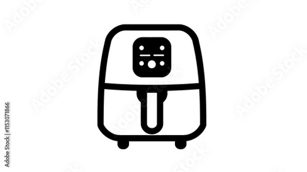 Obraz a black and white square object