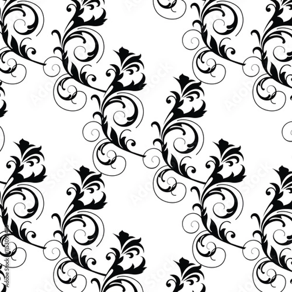 Fototapeta seamless floral pattern