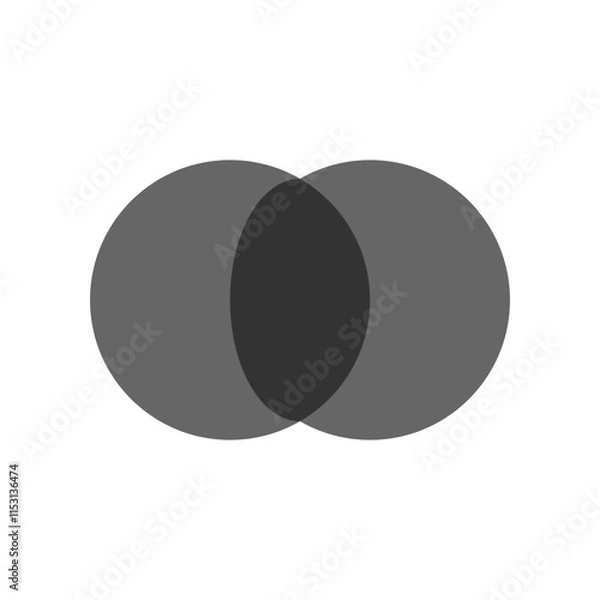 Obraz Icon of two interlocking circles