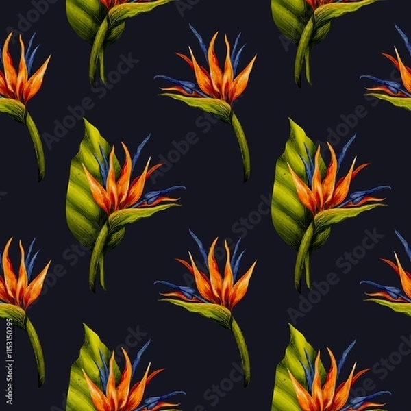Fototapeta seamless floral pattern
