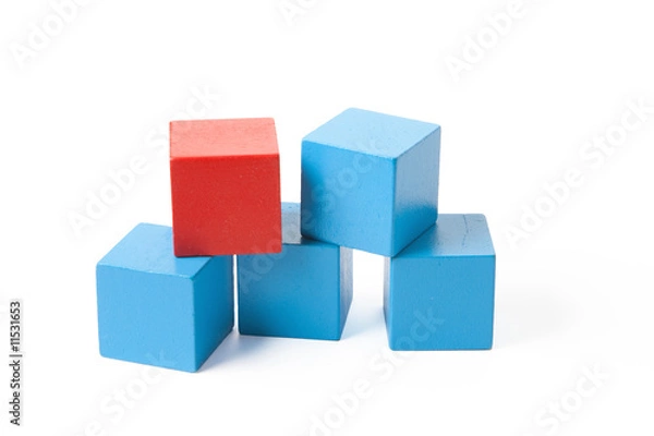 Obraz Blue and Red Cubes