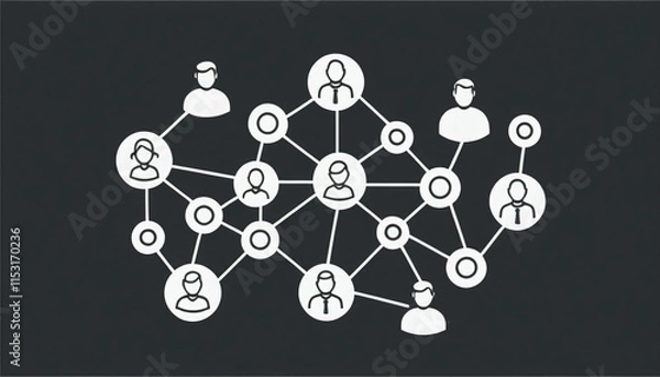 Fototapeta social network concept