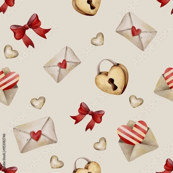 Fototapeta Valentine pattern 