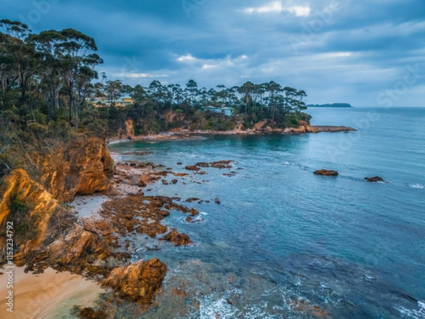 Obraz Cloudy Sunrise Seascape at Denhams Beach
