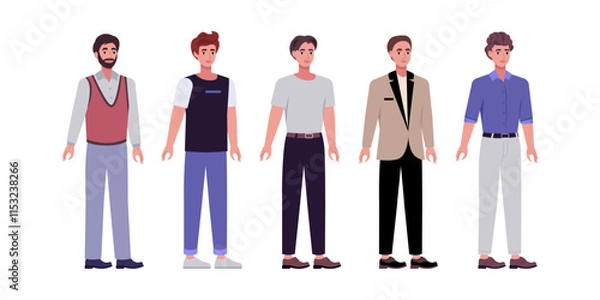 Fototapeta 12 - Group of sideways people