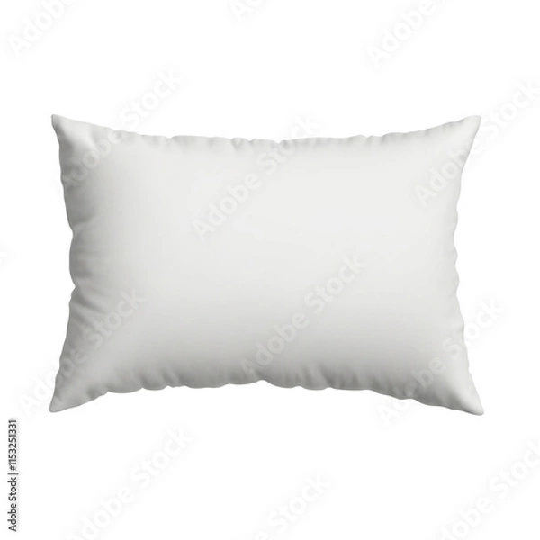 Fototapeta Close up of a white pillow mockup on transparent background PNG Generative AI