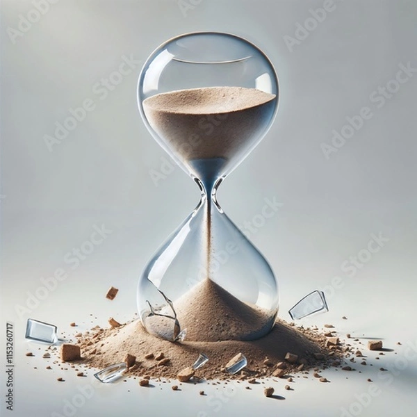 Obraz broken hourglass with sand