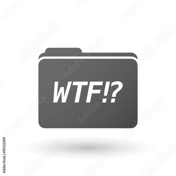 Fototapeta Isolated folder icon with    the text WTF!?